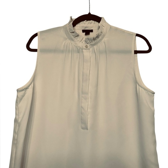 Ann Taylor Sleeveless Mandarin Collar Blouse - Picture 3 of 6
